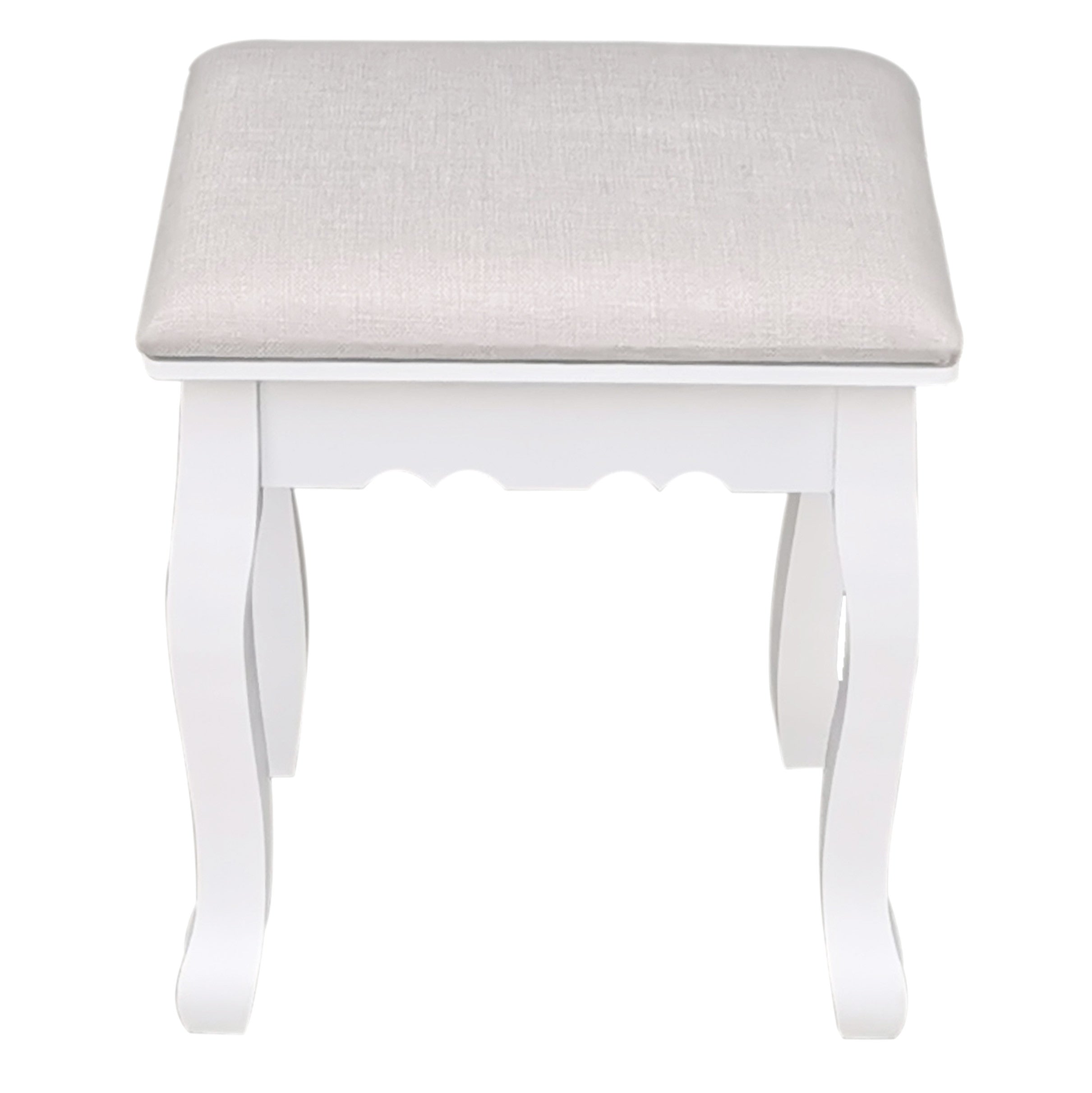 Pohjola Indoor Meikkipöydän jakkara AADA, 39 x 29 x 45 cm, Valkoinen