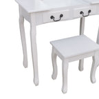 Pohjola Indoor Meikkipöytä Peilillä AVIVA, 80 x 40 x 111 cm, Valkoinen