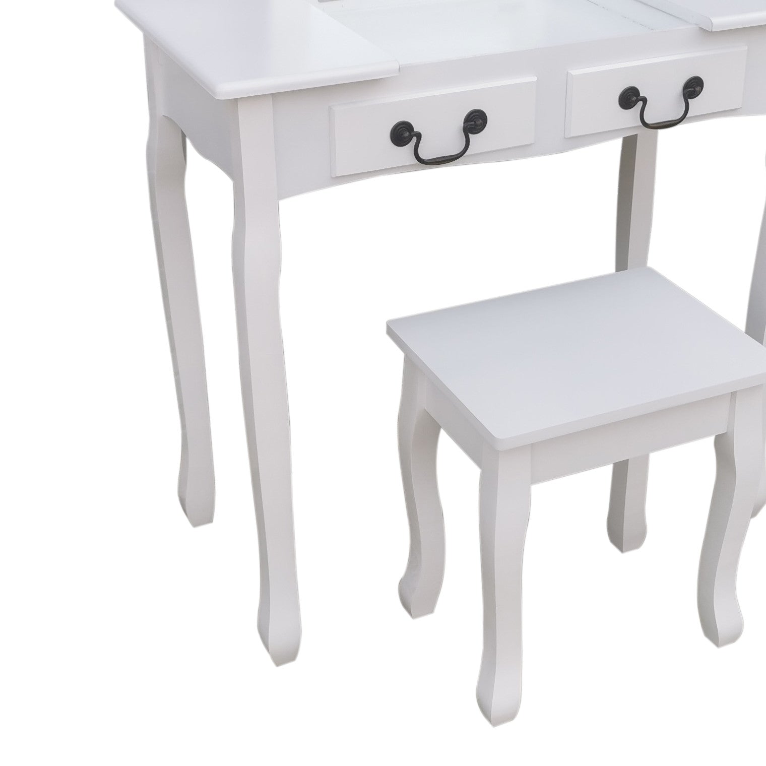 Pohjola Indoor Meikkipöytä Peilillä AVIVA, 80 x 40 x 111 cm, Valkoinen