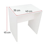 Pohjola Indoor Meikkipöydän Jakkara OLIVIA, 40 x 30 x 45 cm, Valkoinen