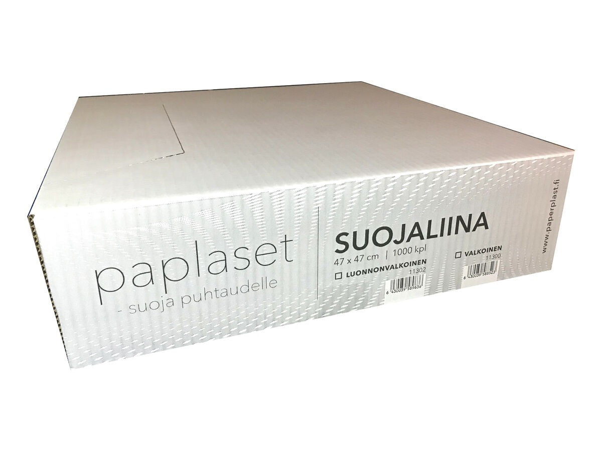 Hierontapöydän Suojaliina Luonnonvalkoinen kreppi 47 x 47 cm 1000 kpl