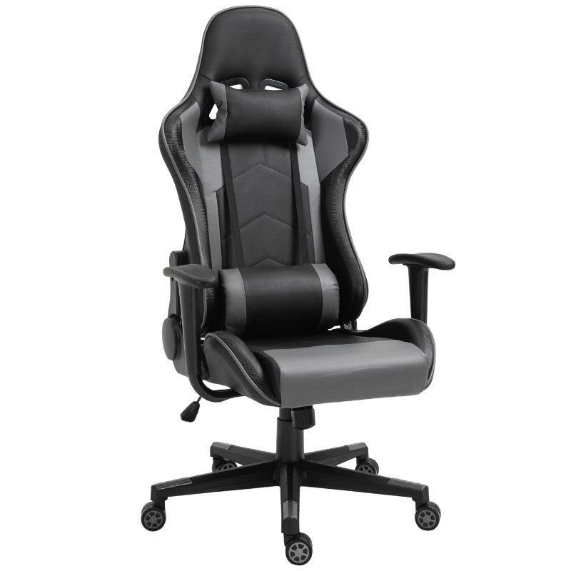 Ergonomisk spelstol, svart, 67,5 x 74 x 126–136 cm