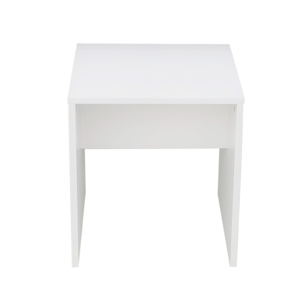 Sminkbordspall 40 x 30 x 45 cm – passar till AINO-sminkbordet, MDF, vit