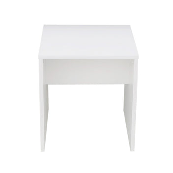 Meikkipöydän jakkara 40 x 30 x 45 cm – sopii AINO-meikkipöytään, MDF, valkoinen