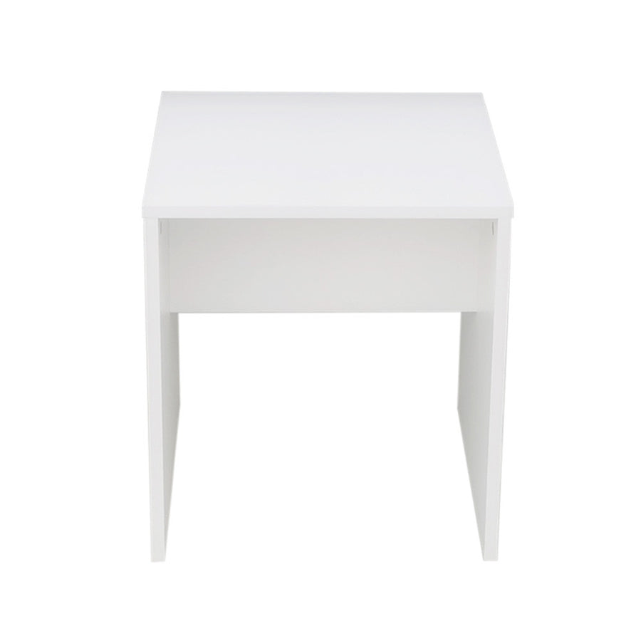 Sminkbordspall 40 x 30 x 45 cm – passar till AINO-sminkbordet, MDF, vit