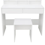 Pohjola Indoor Meikkipöytä Peilillä & jakkaralla AINO, 100 x 40 x 139 cm, Valkoinen