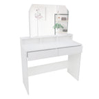 Pohjola Indoor Meikkipöytä Peilillä & jakkaralla AINO, 100 x 40 x 139 cm, Valkoinen