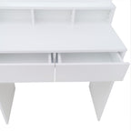 Pohjola Indoor Hollywood Meikkipöytä Peilillä LILJA, 80 x 40 x 139 cm, Valkoinen