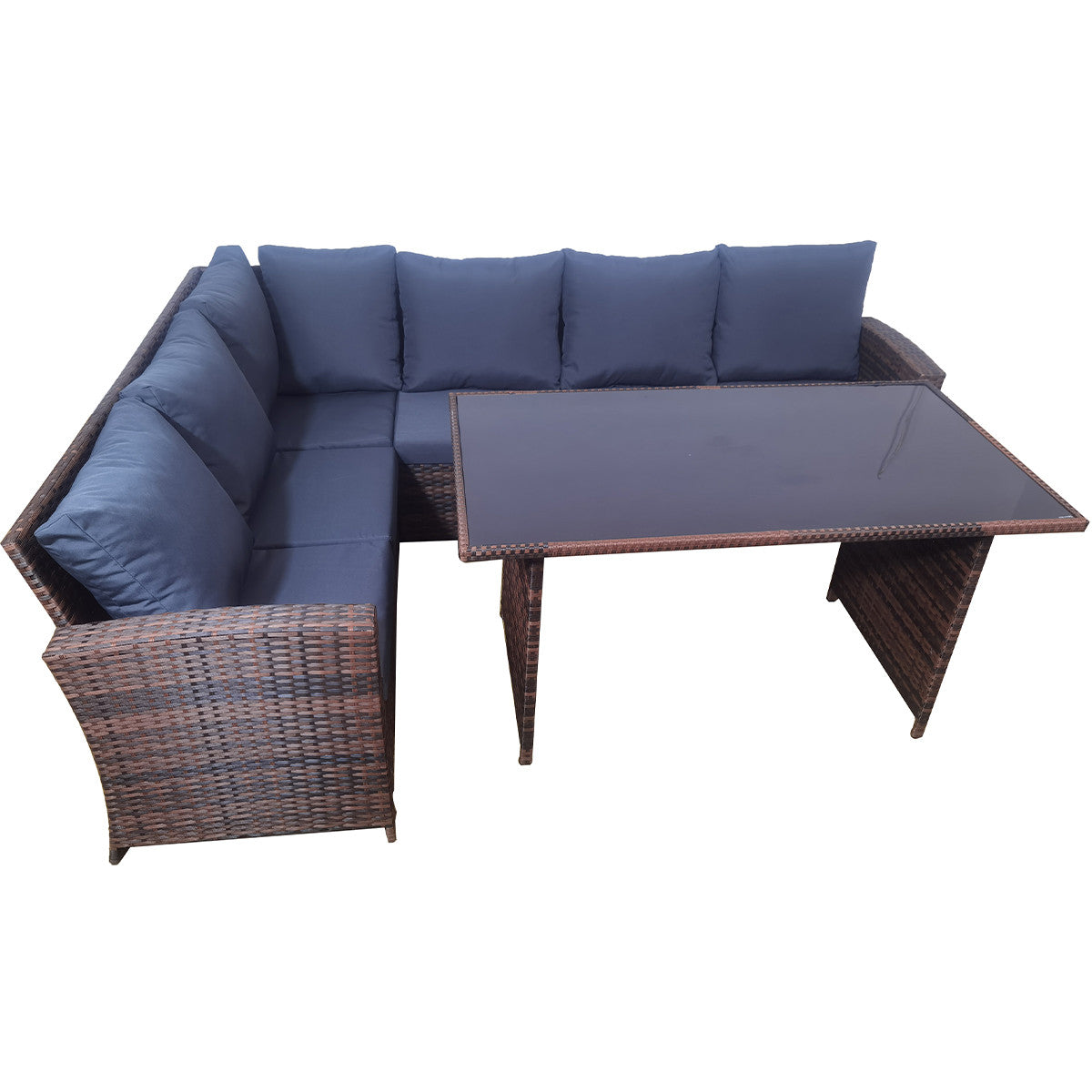 POHJOLA GARDEN Polyrottinki Ulkosohvaryhmä Pöydällä AAVA, Ruskea / harmaa