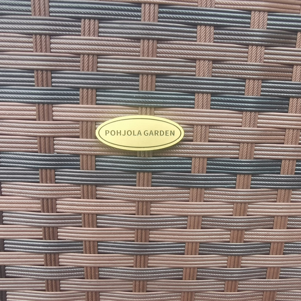 POHJOLA GARDEN Polyrottinki Ulkosohvaryhmä Pöydällä AAVA, Ruskea / harmaa