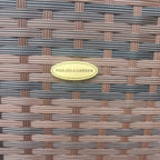 POHJOLA GARDEN Polyrottinki Ulkosohvaryhmä Pöydällä AAVA, Ruskea / harmaa