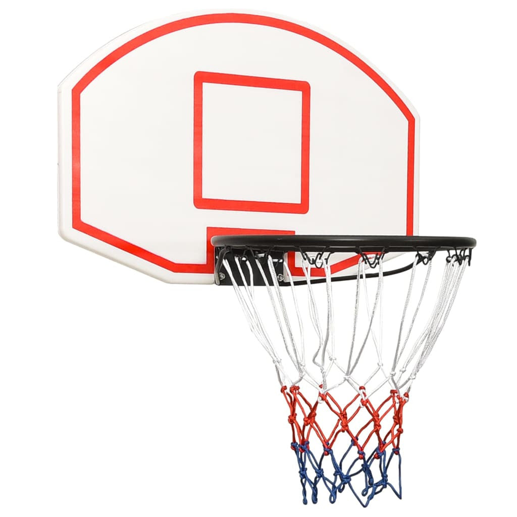 Basketkorg och bakstycke, 71x45x2 cm, stål/polyeten, vit/svart
