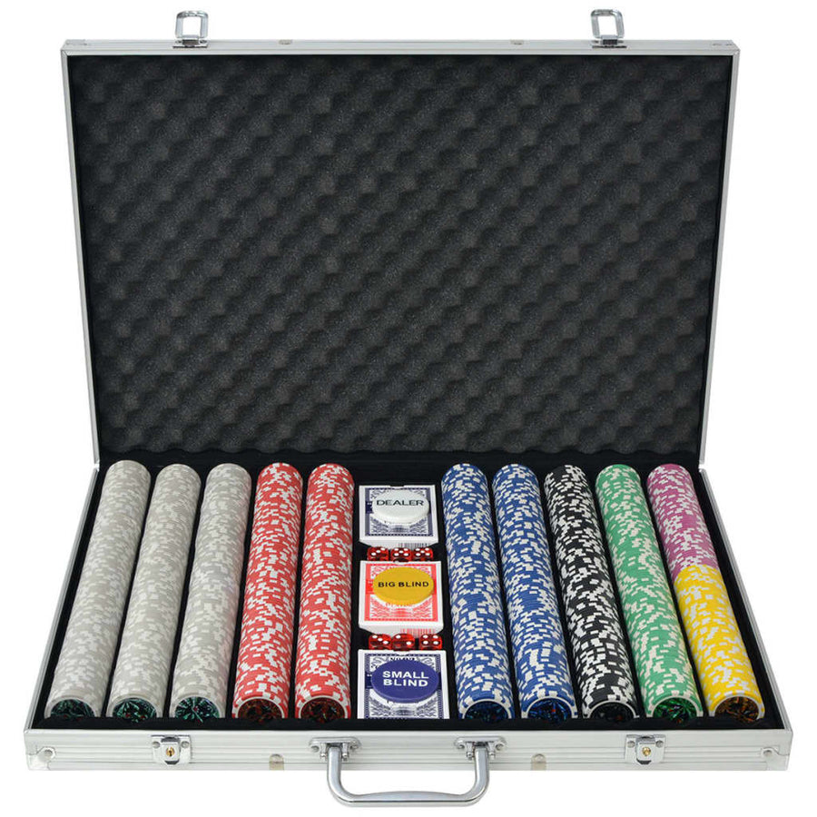 Pokerset med aluminiumväska, 1000 marker