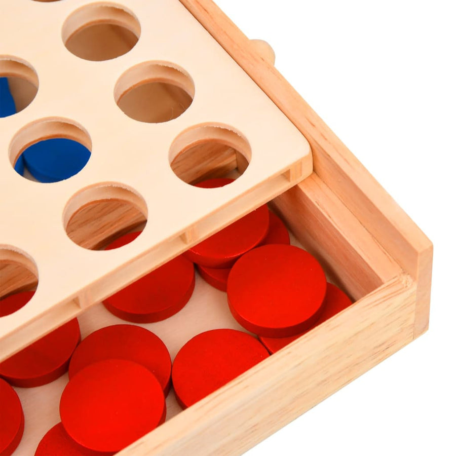 4 i rad/Neljänsuora-spel, 24x15x4 cm, trä