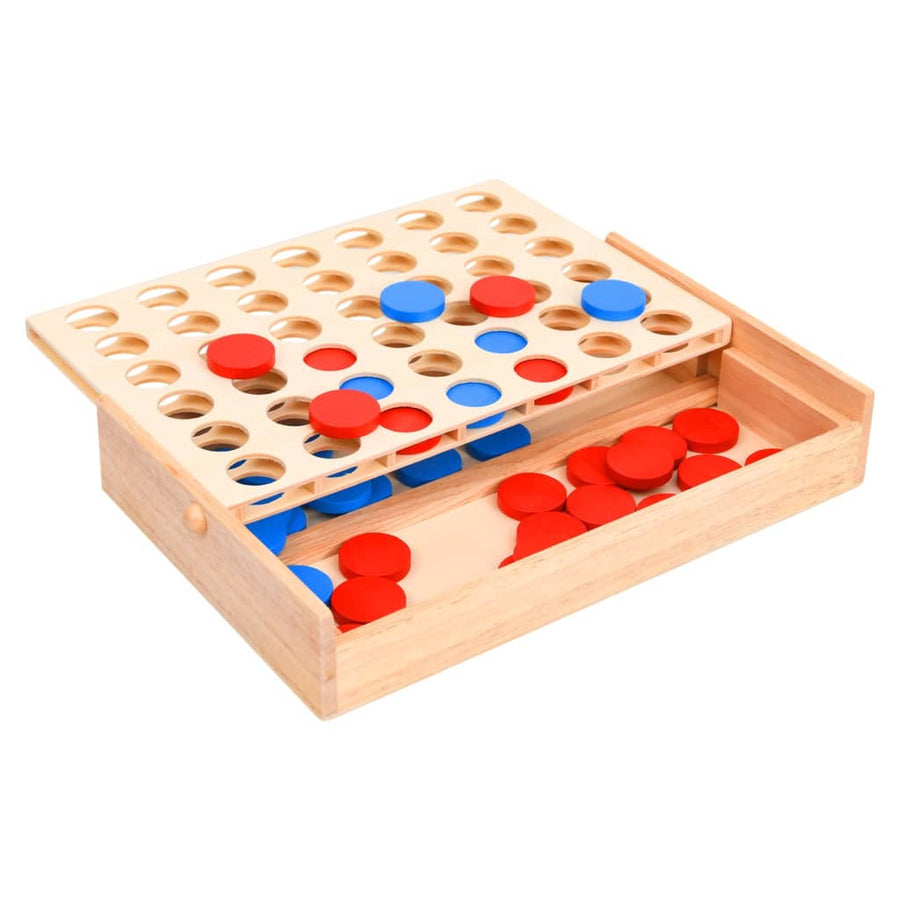 4 i rad/Neljänsuora-spel, 24x15x4 cm, trä