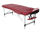 POHJOLAN URHEILUTARVIKE Taitettava Hierontapöytä Premium Alu 2V, 195x70cm, Viininpunainen
