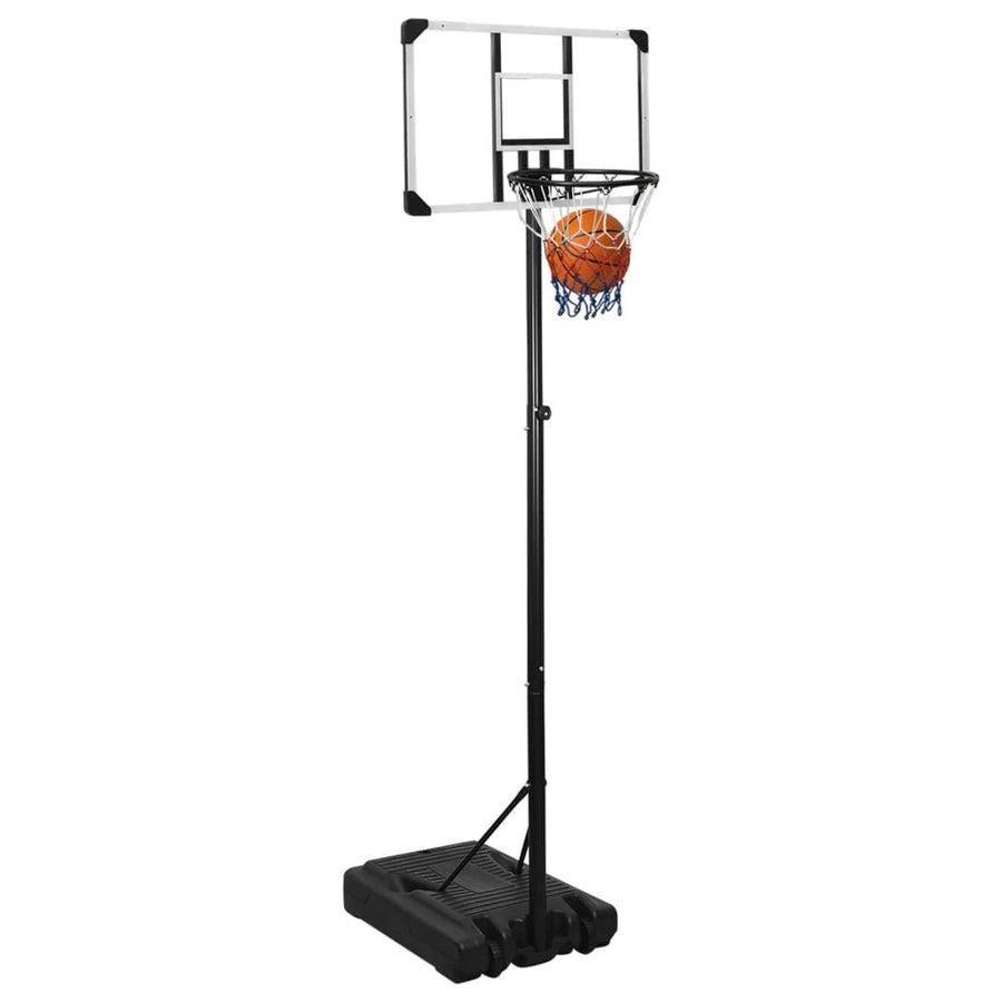 Justerbar basketkorg, 235–305 cm, transparent polykarbonat