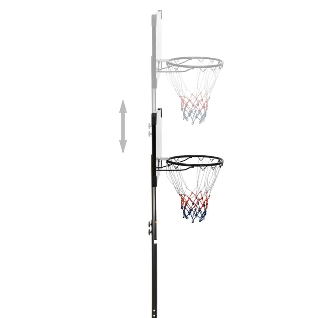 Säädettävä Koripalloteline, 216-250cm, Läpinäkyvä Polykarbonaatti