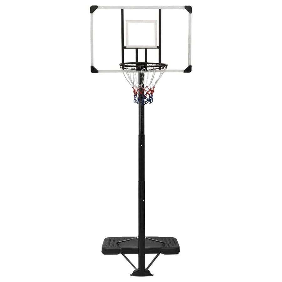 Justerbar basketkorg, 256–361 cm, transparent polykarbonat