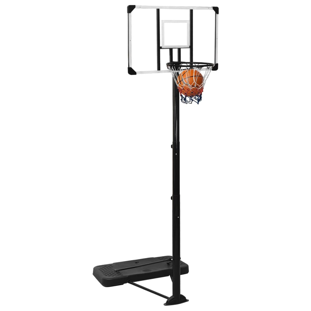 Säädettävä Koripalloteline, 256-361cm, Läpinäkyvä Polykarbonaatti