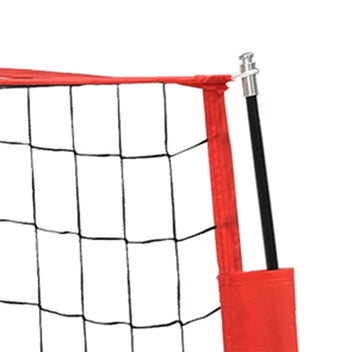 Fotbollsmål 184 x 91 x 124,5 cm, glasfiber och stål, svart/röd