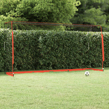 Fotbollsmål 366,5 x 91 x 183 cm, glasfiber och stål, svart/rött