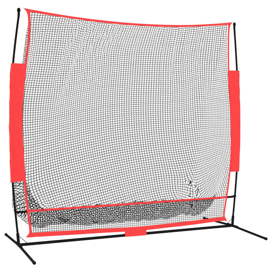 Kannettava Pesäpalloverkko Kantolaukulla, 215x107x216 cm, Teräs/Polyesteri, Punamusta