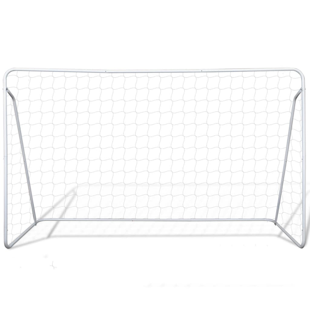 Fotbollsmål 240 x 90 x 150 cm, stålram, vit