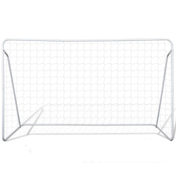 Fotbollsmål 240 x 90 x 150 cm, stålram, vit