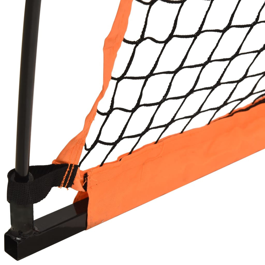 Bärbart pesäpallonät med bärväska, 183x182x183 cm, stål/polyester, orange/svart