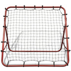 Jalkapallon Palautusverkko 100 x 100 cm, Teräsrunko, Punainen