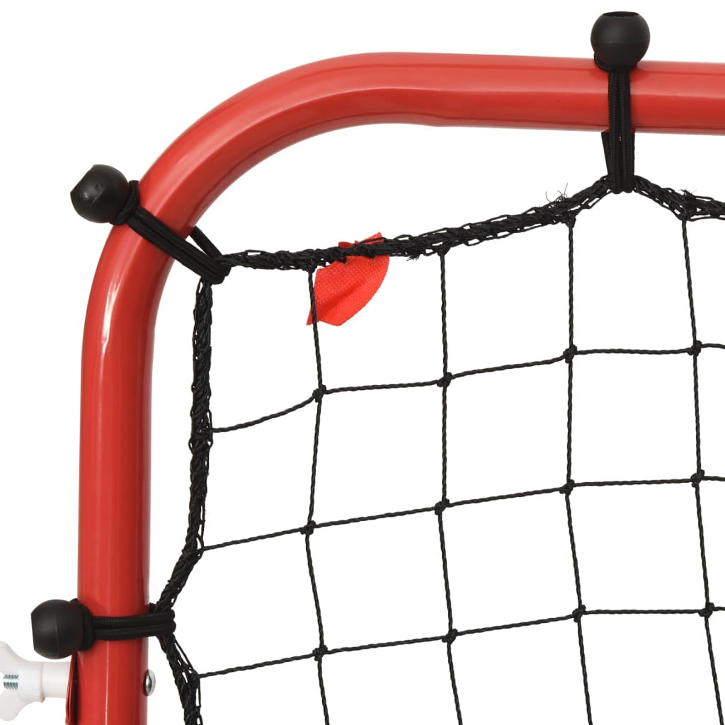Fotbollsretur nät 96 x 80 x 96 cm, stålram, röd