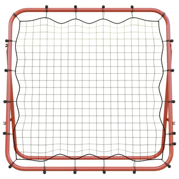 Fotbollsretur nät 96 x 80 x 96 cm, stålram, röd