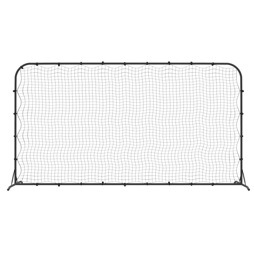 Fotbollsträningsnät 366 x 90 x 183 cm, stålram, svart