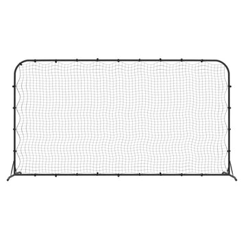Fotbollsträningsnät 366 x 90 x 183 cm, stålram, svart