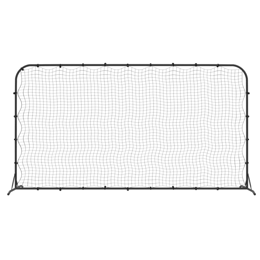 Fotbollsträningsnät 366 x 90 x 183 cm, stålram, svart