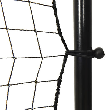 Fotbollsträningsnät 366 x 90 x 183 cm, stålram, svart
