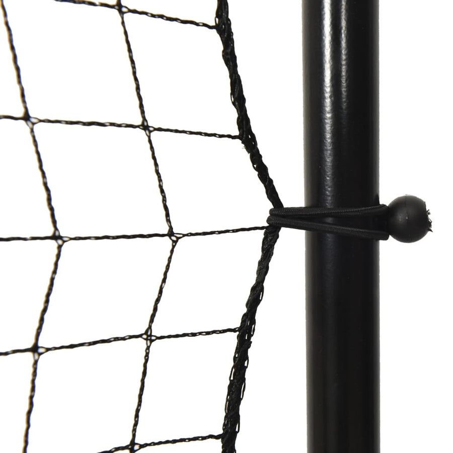 Fotbollsträningsnät 366 x 90 x 183 cm, stålram, svart