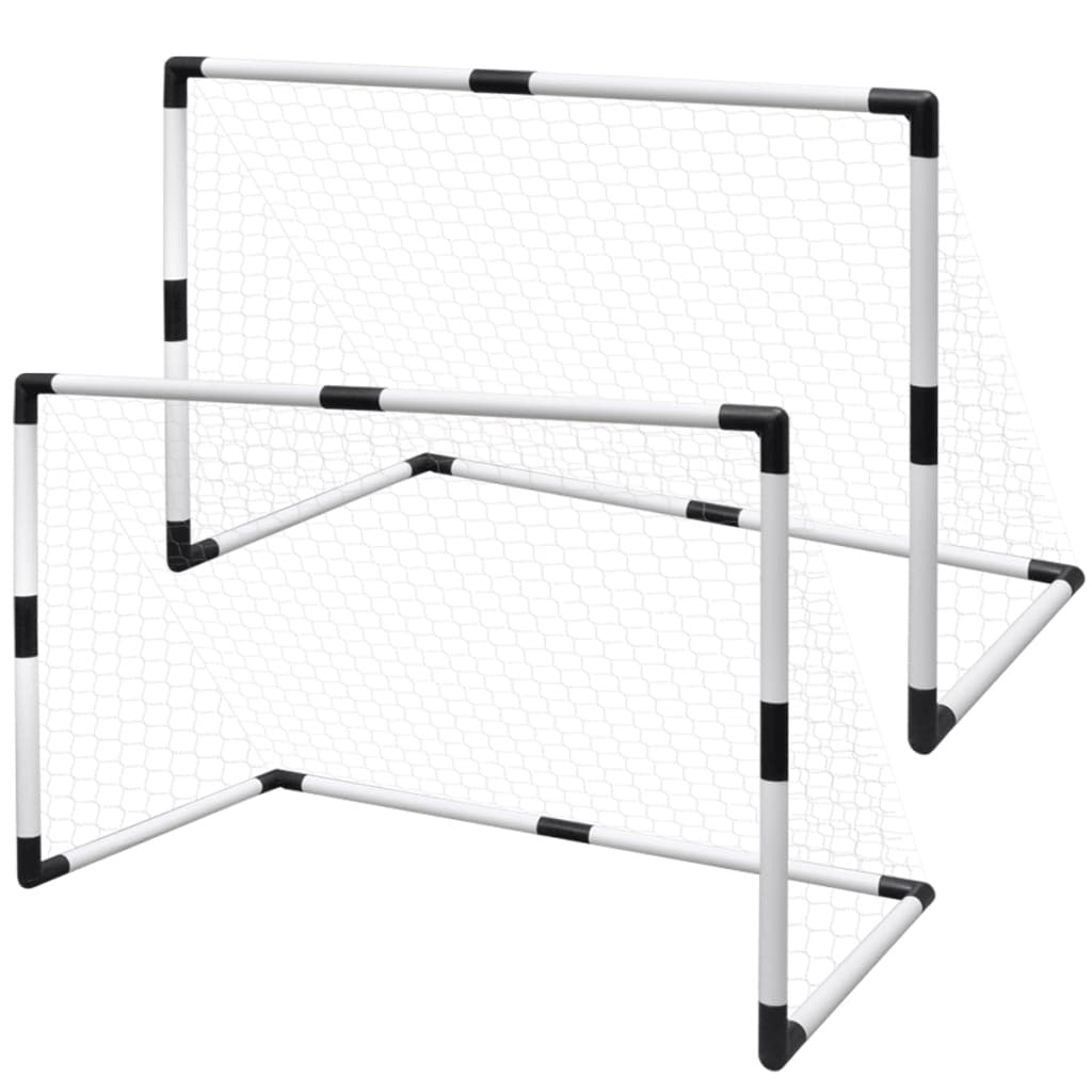Fotbollsmål för barn 91,5 x 48 x 61, plast, vitt och svart