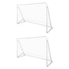 Fotbollsmål (2 st) 240x90x150, stål, vitt