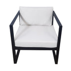 POHJOLA GARDEN Puutarhatuoli Käsinojilla ISLA 70 CM, Musta / Vaalea Beige