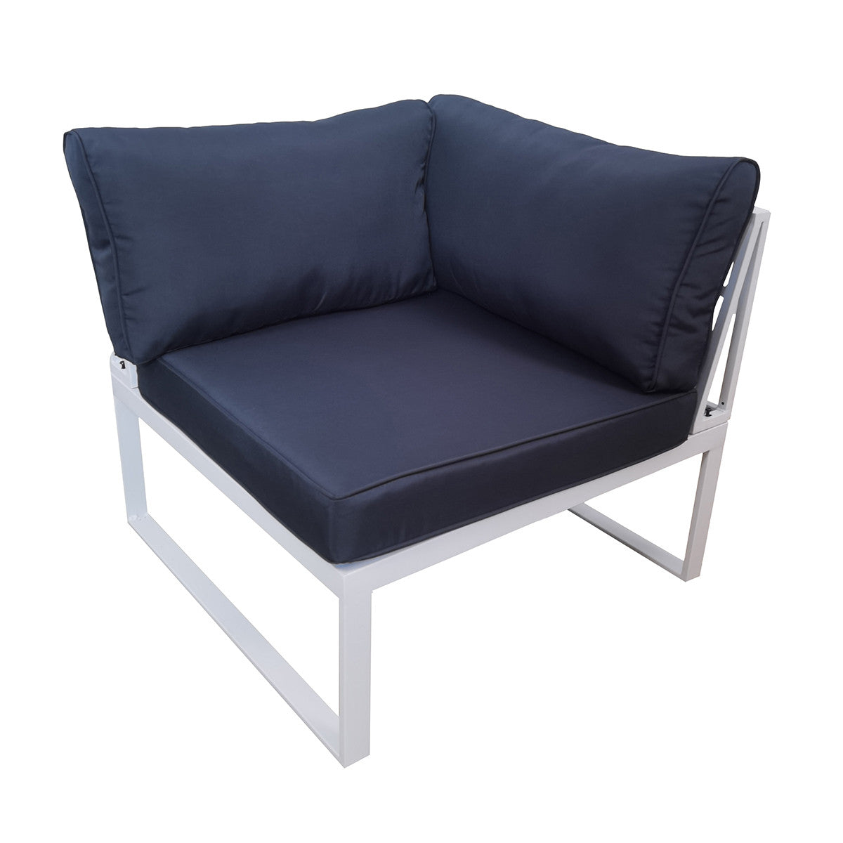 POHJOLA GARDEN Ulkosohvan Kulmaistuin ISLA 75 CM, Valkoinen / harmaa