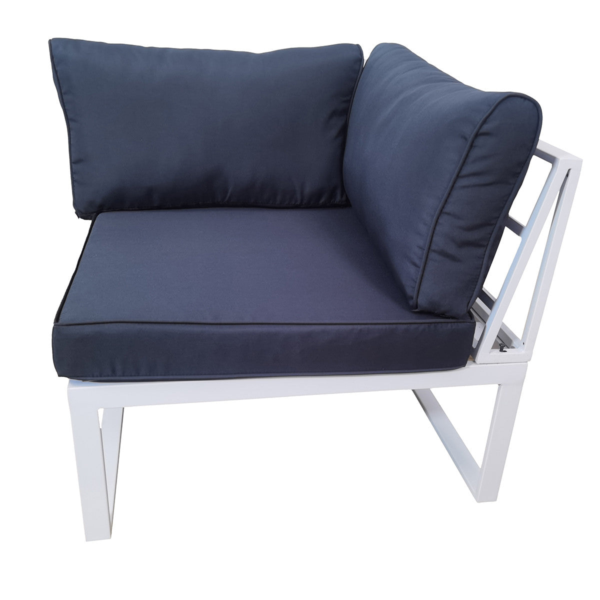 POHJOLA GARDEN Ulkosohvan Kulmaistuin ISLA 75 CM, Valkoinen / harmaa