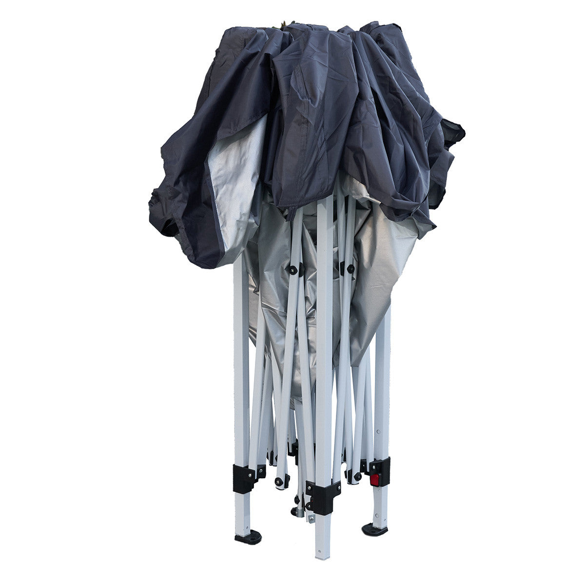 POHJOLA GARDEN POP-UP Juhlateltta Irrotettavilla Sivuseinillä, 3 x 3 m, Antrasiitti