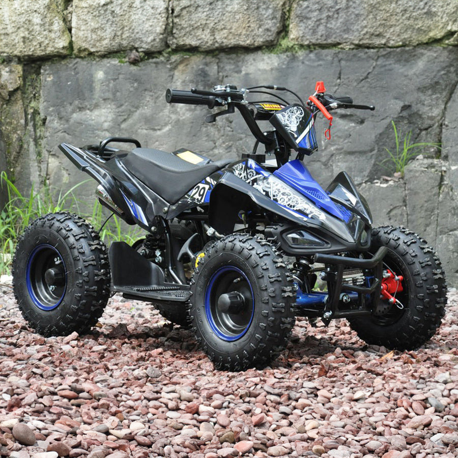 Minimotorcykel för barn 49 cc – automatisk, justerbar max 45 km/h, blå