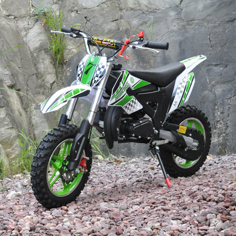 Outlet minikross 49 cc – automatväxellåda, 45 km/h, grön