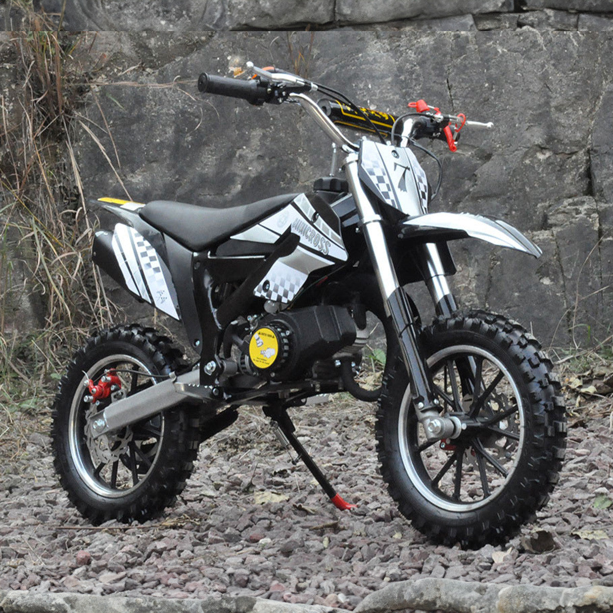 POHJOLA MOTORS Minikrossi 49cc, valkomusta