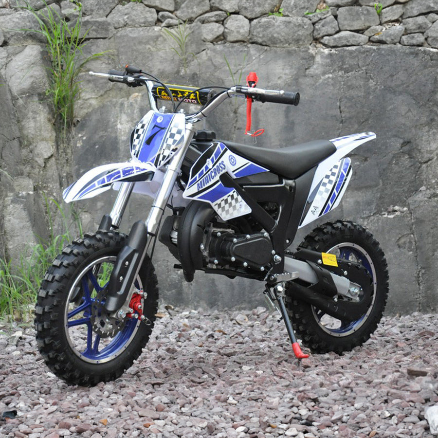 Minikrossi 49cc – 2,5 kW, 45 km/h, automatväxellåda, blå