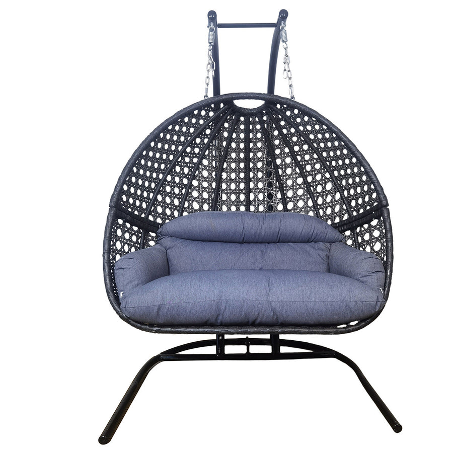Hängstol 2-sitsig 300 kg – 15 cm stoppning, stålram, 148 x 110 x 192 cm