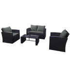 POHJOLA GARDEN Polyrottinki Sohvaryhmä Stella Musta / harmaa